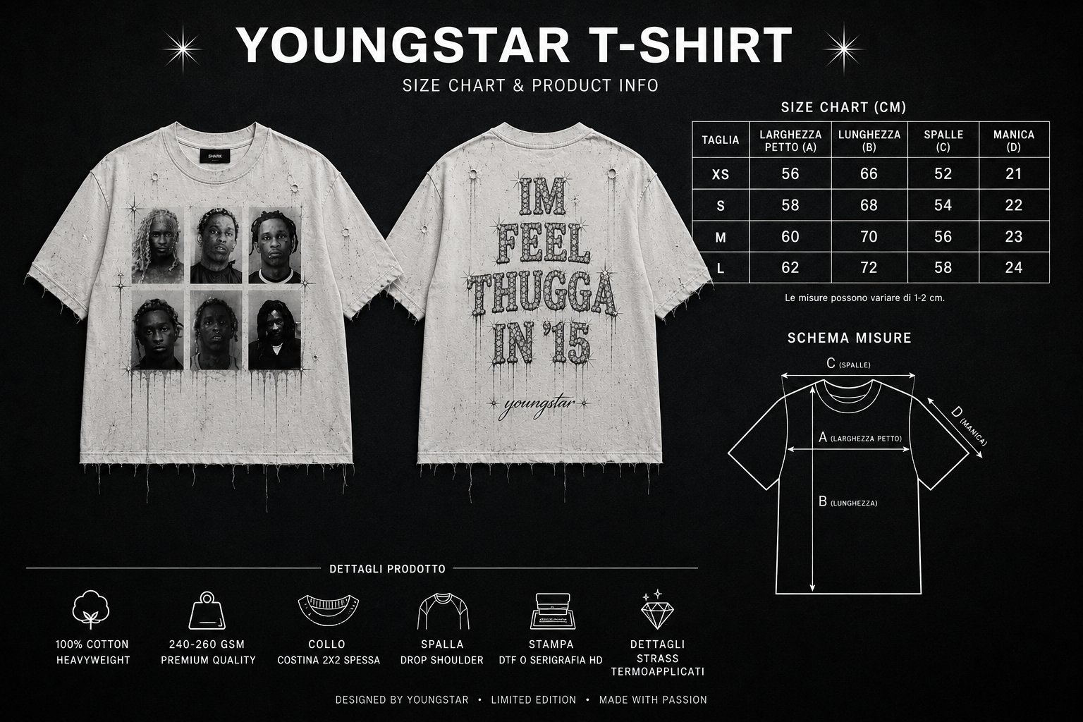 T-shirt croppata thugga